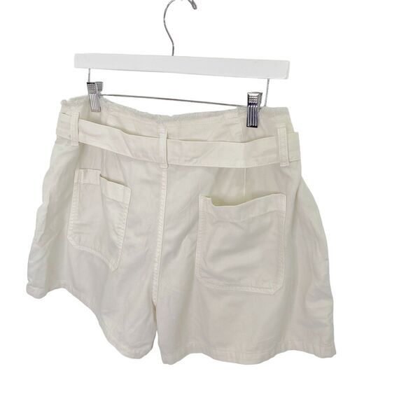 a.n.a. Women's Sz 16 High Waist Shorts Off-White w/ Belt Fringe Edge Waist - Picture 4 of 11